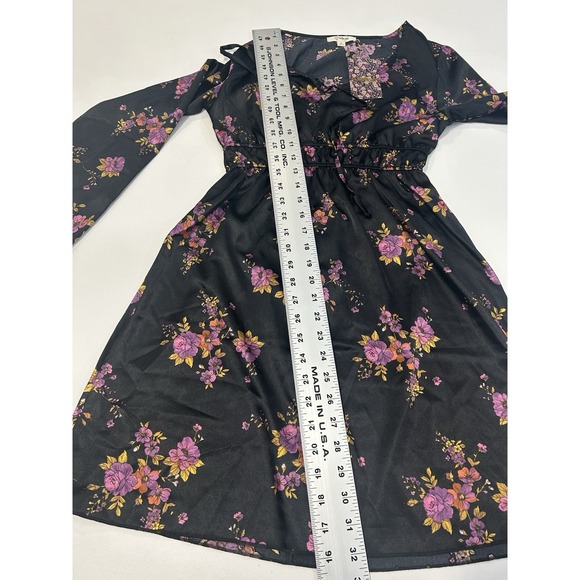 Midi Dress Flowy sleeves Sophisticated Floral Design Women's Size S - Picture 7 of 8